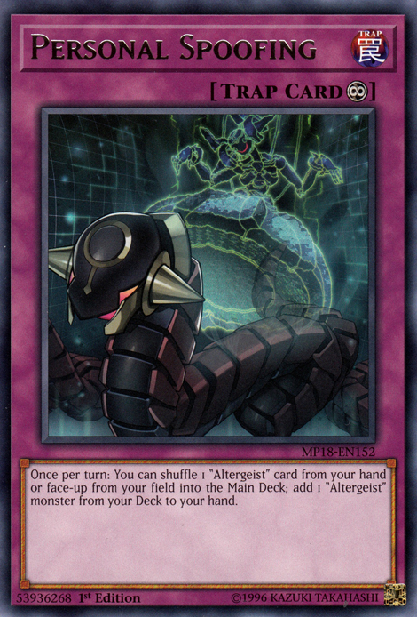 Personal Spoofing [MP18-EN152] Rare Yu-Gi-Oh!