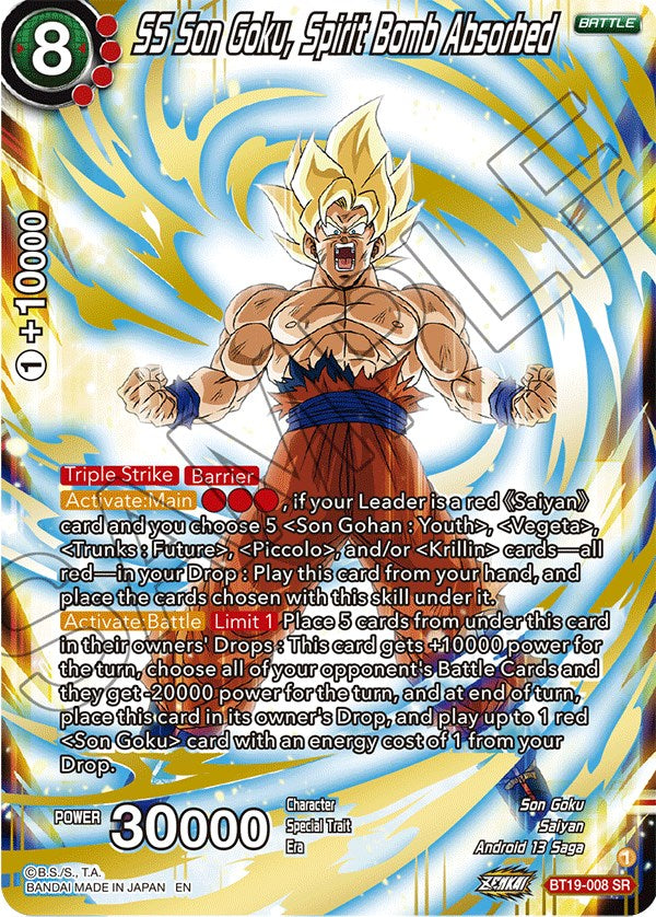 SS Son Goku, Spirit Bomb Absorbed (BT19-008) [Fighter's Ambition] Dragon Ball Super