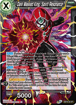 Dark Masked King, Spirit Resonance (Starter Deck - Darkness Reborn) (SD16-02) [Cross Spirits] Dragon Ball Super