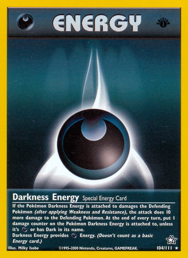 Darkness Energy (104/111) [Neo Genesis 1st Edition] Pokémon