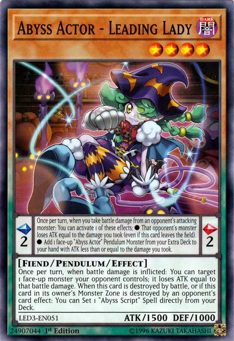 Abyss Actor - Leading Lady [LED3-EN051] Common Yu-Gi-Oh!