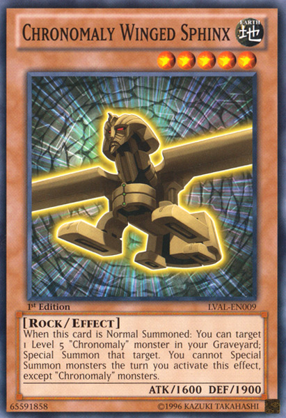 Chronomaly Winged Sphinx [LVAL-EN009] Common Yu-Gi-Oh!