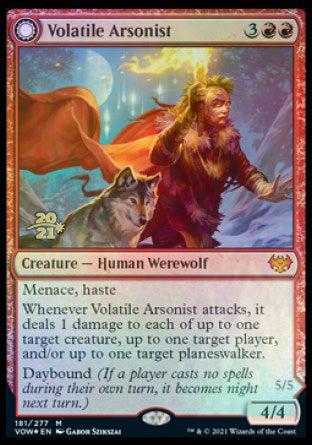 Volatile Arsonist // Dire-Strain Anarchist [Innistrad: Crimson Vow Prerelease Promos] Magic: The Gathering