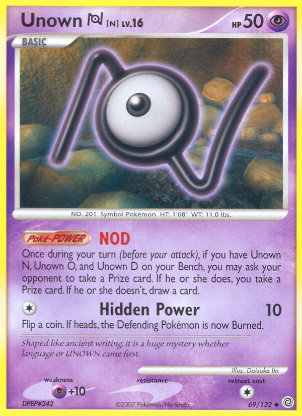 Unown N (69/132) [Diamond & Pearl: Secret Wonders] Pokémon