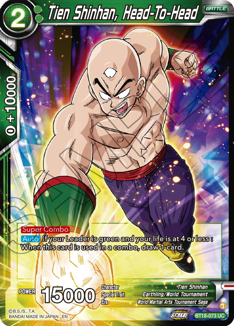 Tien Shinhan, Head-To-Head (BT18-073) [Dawn of the Z-Legends] Dragon Ball Super