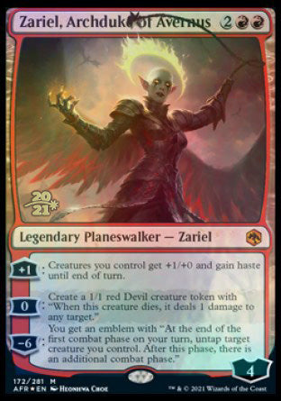 Zariel, Archduke of Avernus [Dungeons & Dragons: Adventures in the Forgotten Realms Prerelease Promos] Magic: The Gathering