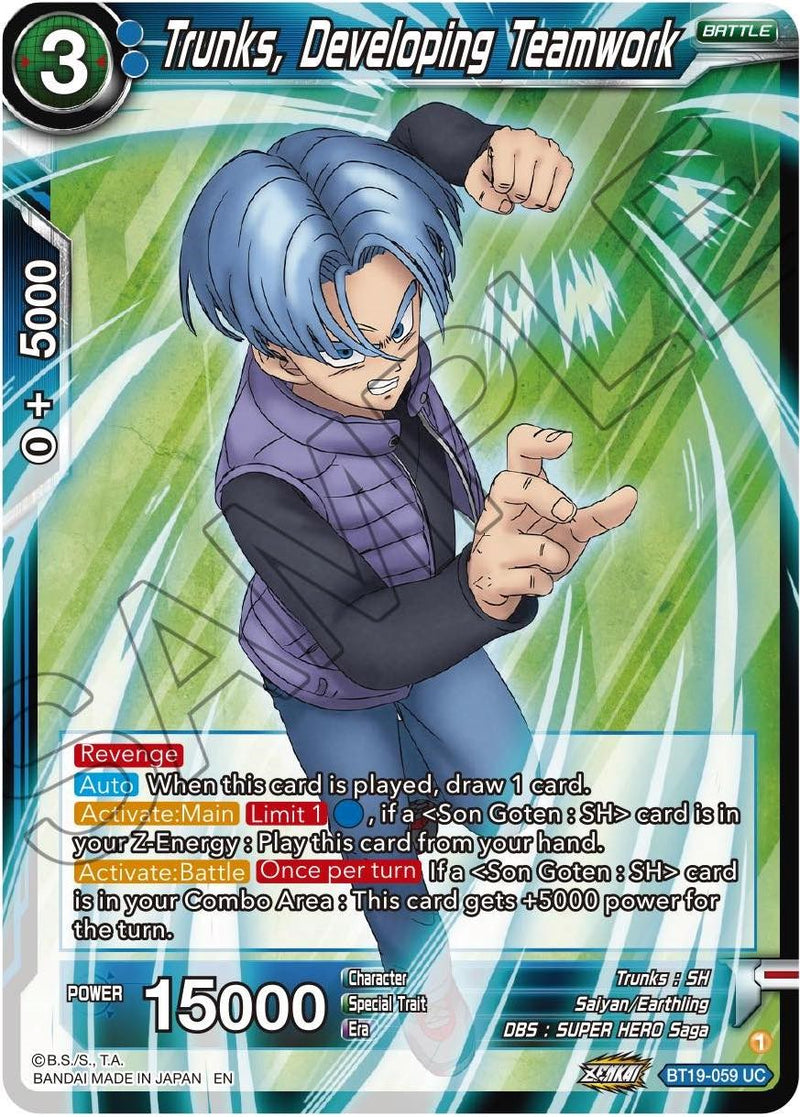 Trunks, Developing Teamwork (BT19-059) [Fighter's Ambition] Dragon Ball Super