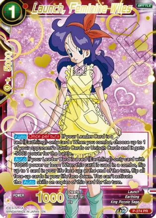 Launch, Feminine Wiles (Gold Stamped) (P-274) [Mythic Booster] Dragon Ball Super