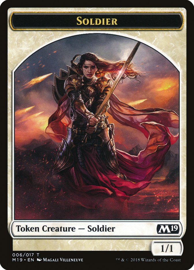 Soldier Token [Core Set 2019 Tokens] Magic: The Gathering