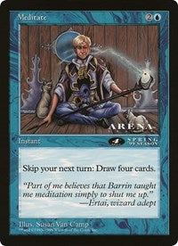 Meditate (4th Place) (Oversized) [Oversize Cards] Magic: The Gathering