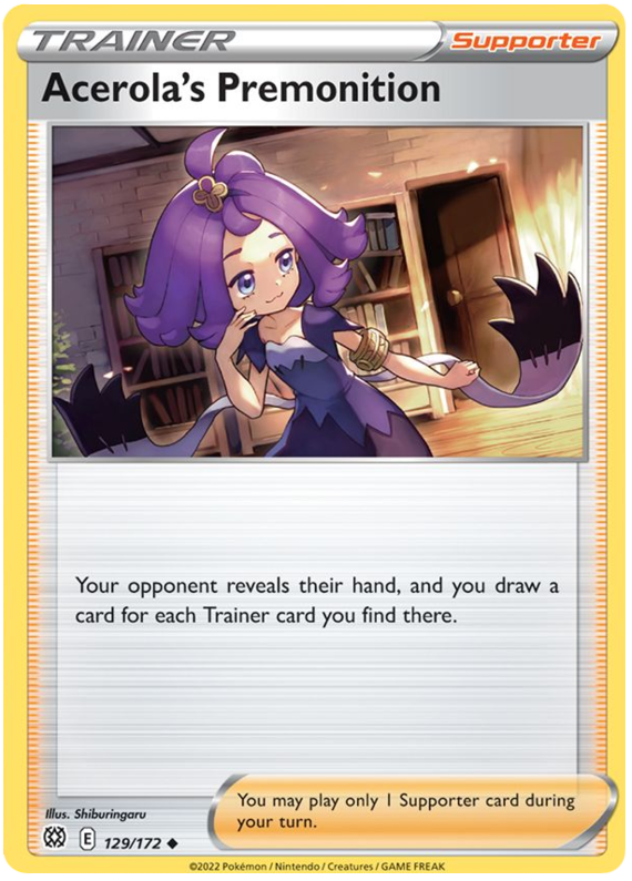 Acerola's Premonition (129/172) [Sword & Shield: Brilliant Stars] Pokémon