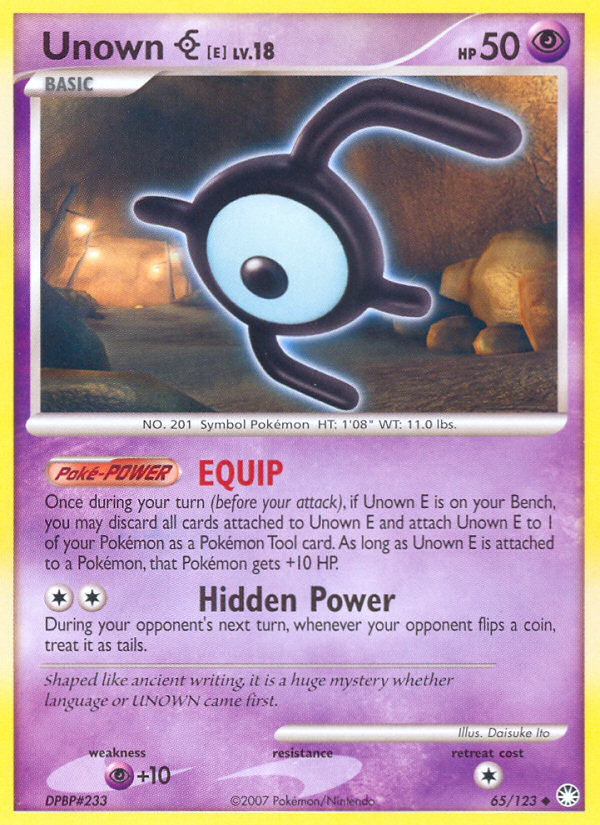 Unown E (65/123) [Diamond & Pearl: Mysterious Treasures] Pokémon