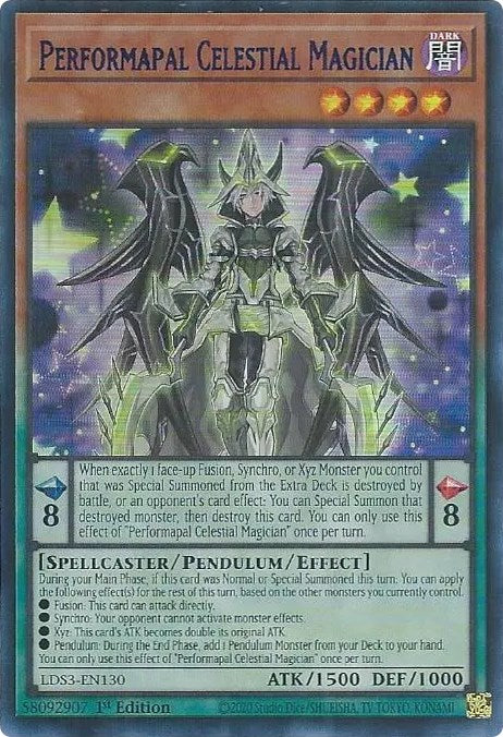 Performapal Celestial Magician (Blue) [LDS3-EN130] Ultra Rare Yu-Gi-Oh!