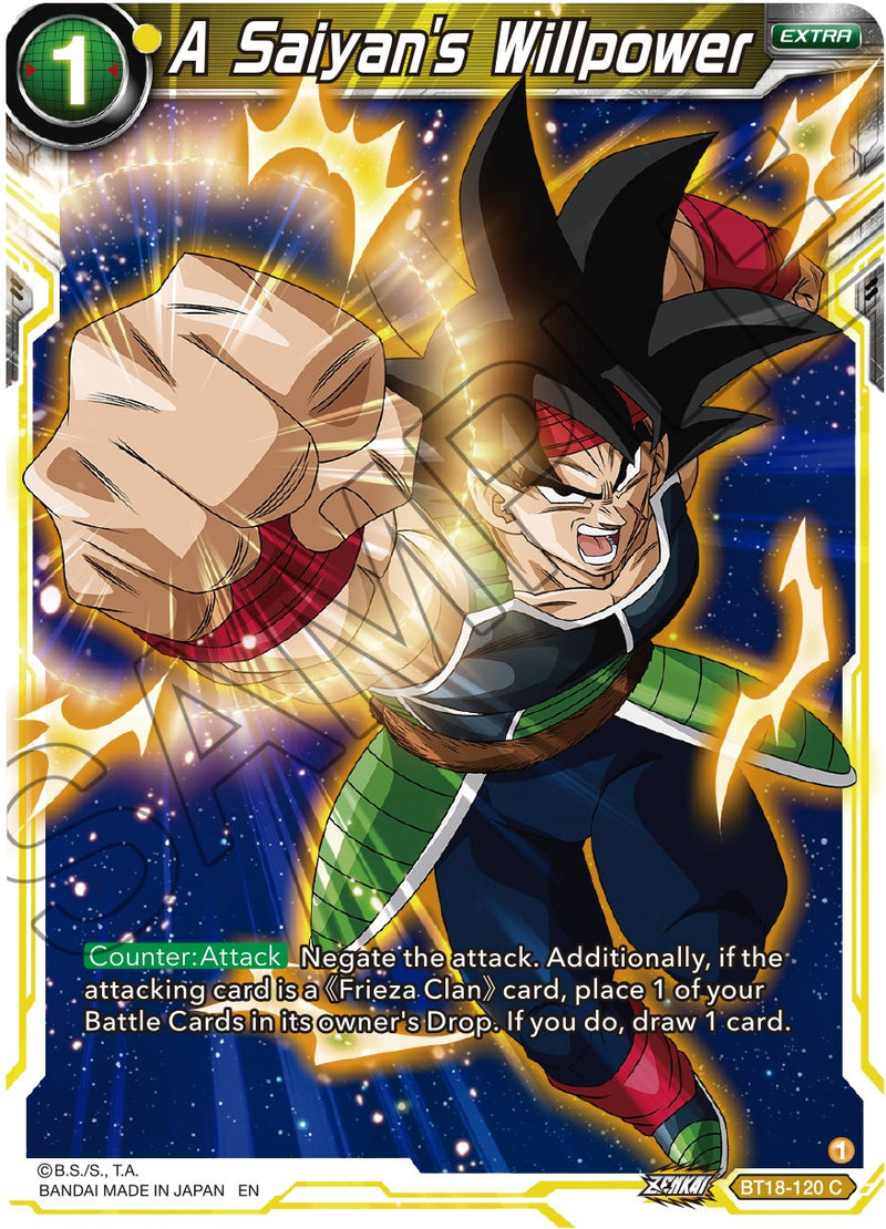 A Saiyan's Willpower (BT18-120) [Dawn of the Z-Legends] Dragon Ball Super