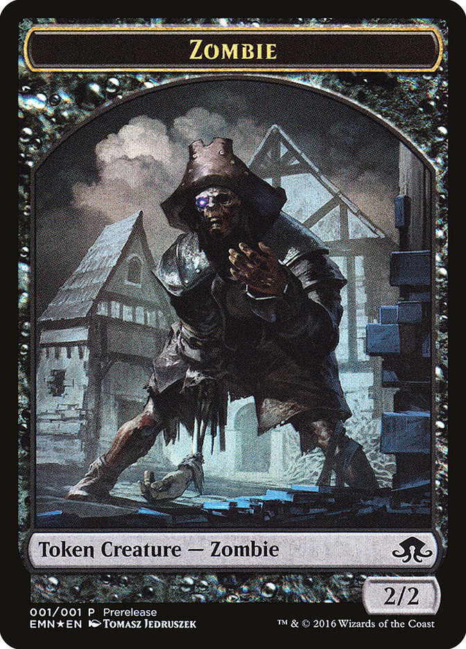 Zombie // Zombie Double-Sided Token [Eldritch Moon Prerelease Promos] Magic: The Gathering