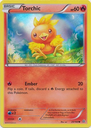 Torchic (25/160) (Sheen Holo) [XY: Primal Clash] Pokémon