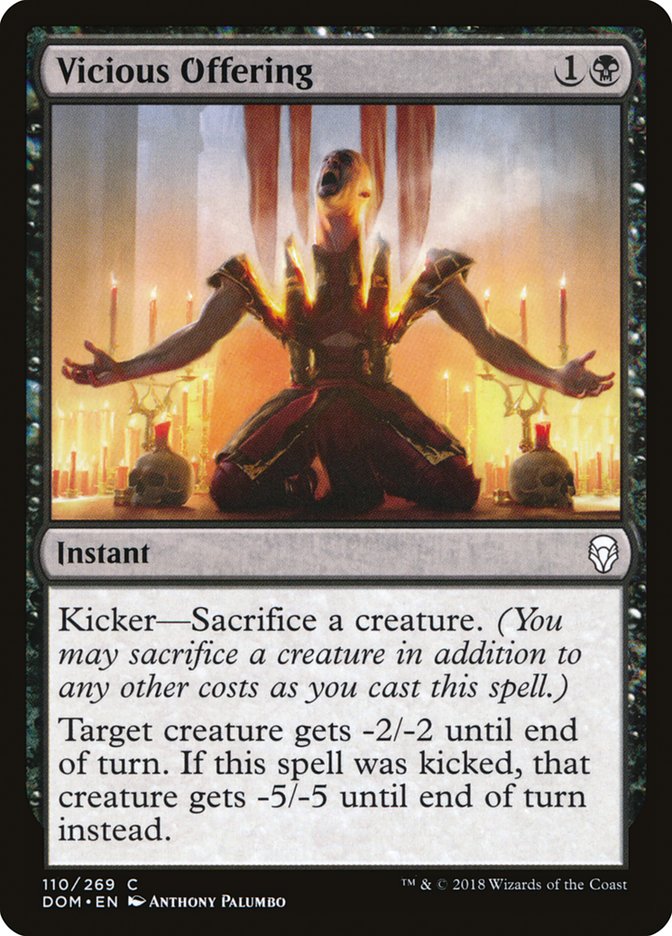 Vicious Offering [Dominaria] Magic: The Gathering