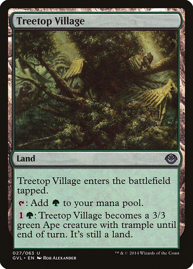 Treetop Village (Garruk vs. Liliana) [Duel Decks Anthology] Magic: The Gathering