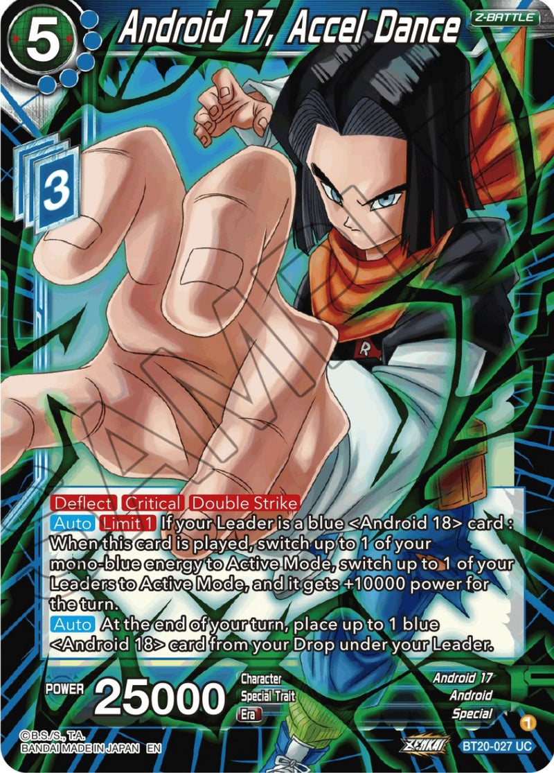 Android 17, Accel Dance (BT20-027) [Power Absorbed] Dragon Ball Super