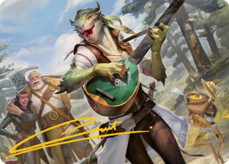 Wandering Troubadour Art Card (Gold-Stamped Signature) [Dungeons & Dragons: Adventures in the Forgotten Realms Art Series] Magic: The Gathering