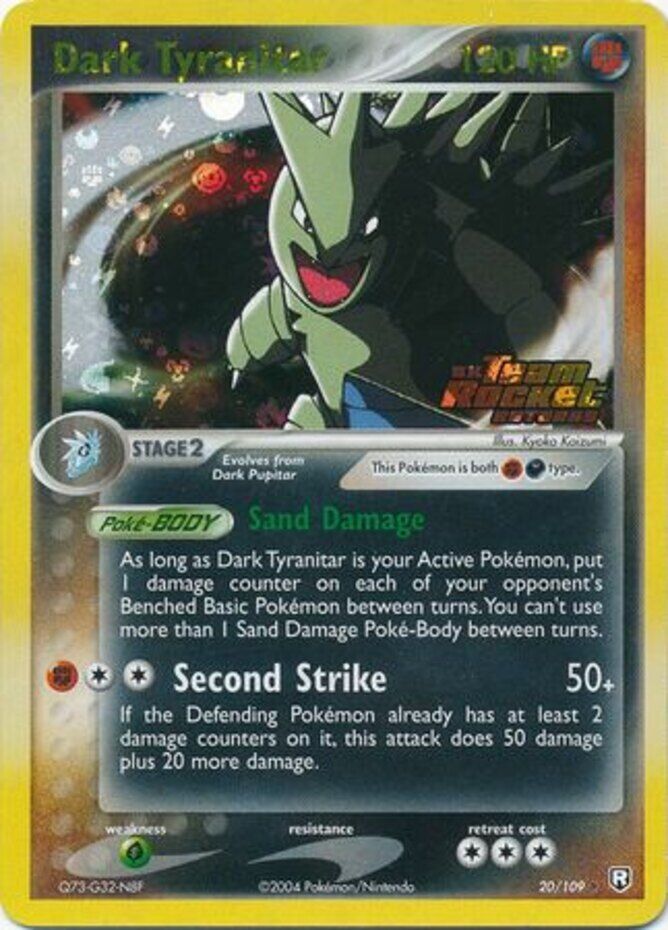 Dark Tyranitar (20/109) (Stamped) [EX: Team Rocket Returns] Pokémon