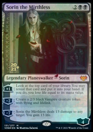 Sorin the Mirthless [Innistrad: Crimson Vow Prerelease Promos] Magic: The Gathering