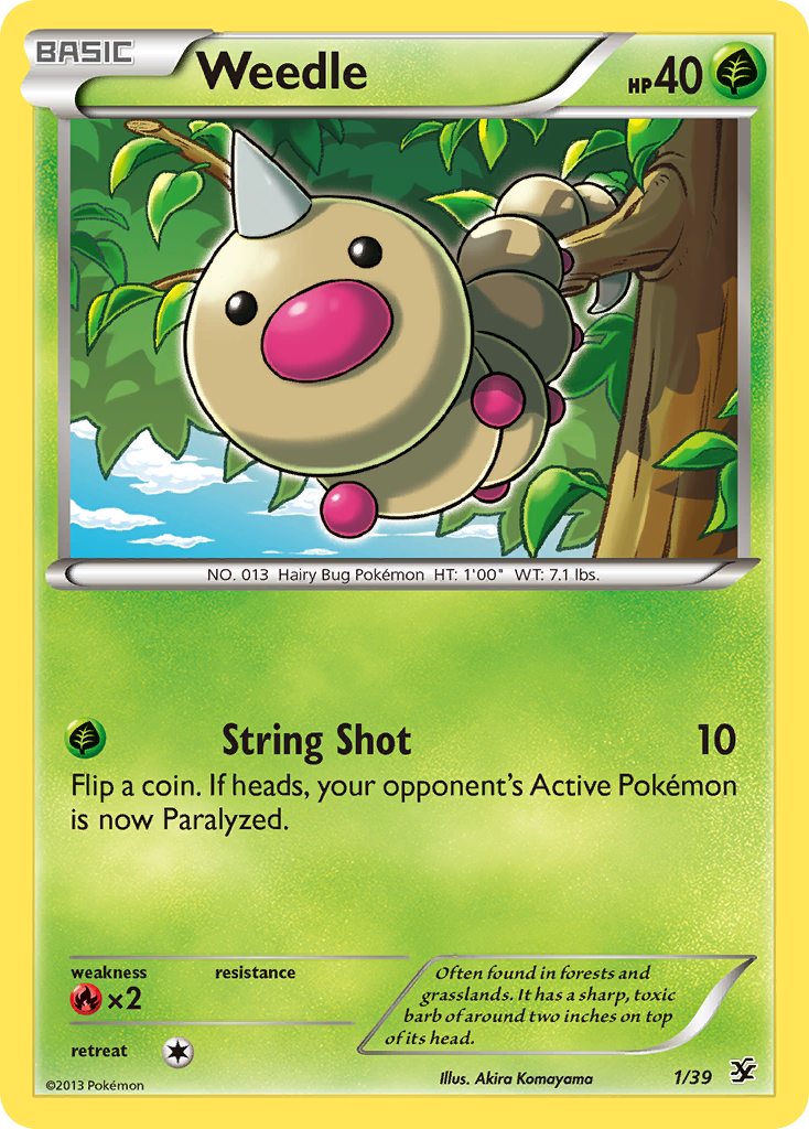 Weedle (1/39) [XY: Kalos Starter Set] Pokémon