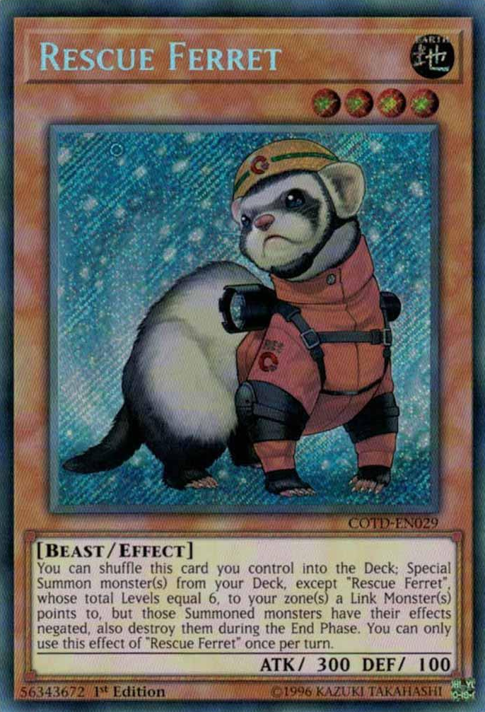 Rescue Ferret [COTD-EN029] Secret Rare Yu-Gi-Oh!