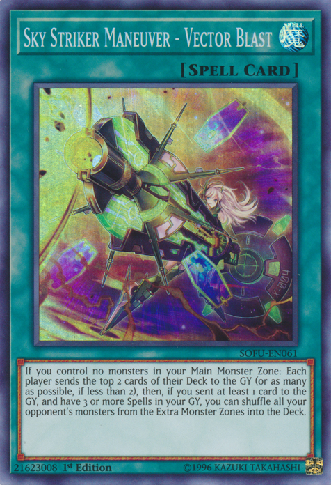 Sky Striker Maneuver - Vector Blast! [SOFU-EN061] Super Rare Yu-Gi-Oh!