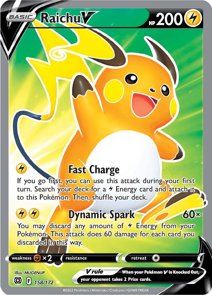 Raichu V (158/172) [Sword & Shield: Brilliant Stars] Pokémon