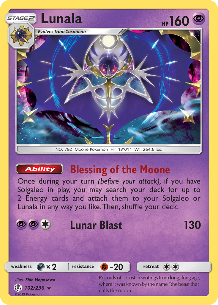 Lunala (102/236) [Sun & Moon: Cosmic Eclipse] Pokémon