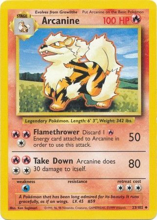 Arcanine (23/102) [Base Set Unlimited] Pokémon
