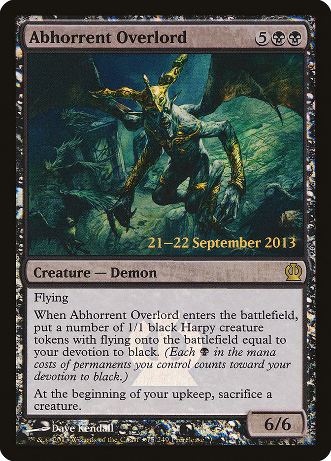 Abhorrent Overlord [Theros Prerelease Promos] Magic: The Gathering