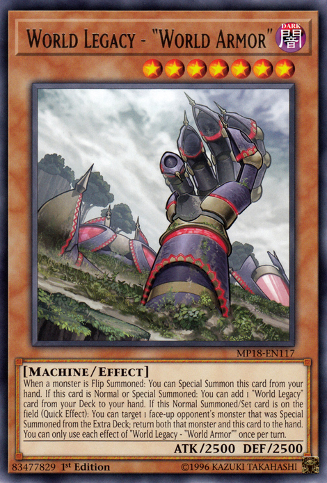 World Legacy - "World Armor" [MP18-EN117] Rare Yu-Gi-Oh!