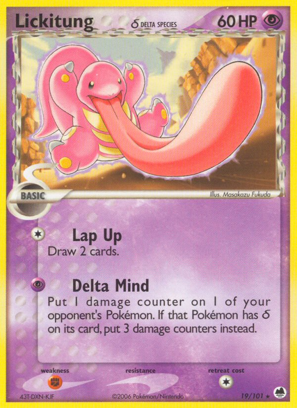 Lickitung (19/101) (Delta Species) [EX: Dragon Frontiers] Pokémon