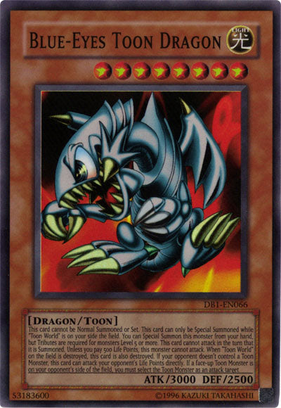 Blue-Eyes Toon Dragon [DB1-EN066] Super Rare Yu-Gi-Oh!