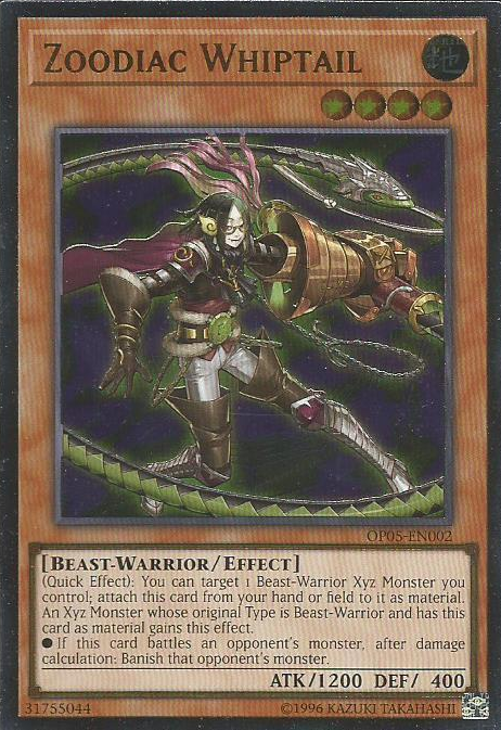 Zoodiac Whiptail [OP05-EN002] Ultimate Rare Yu-Gi-Oh!