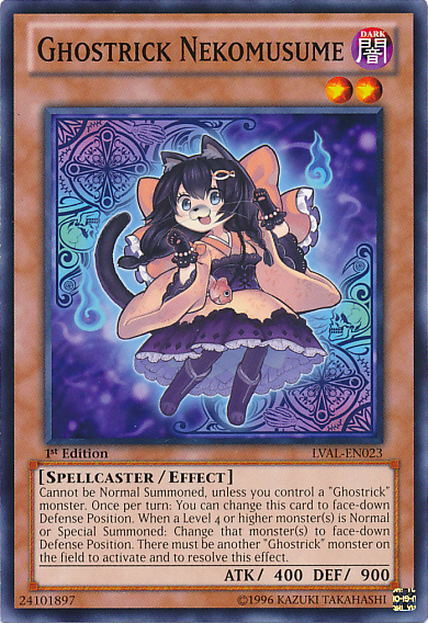 Ghostrick Nekomusume [LVAL-EN023] Common Yu-Gi-Oh!