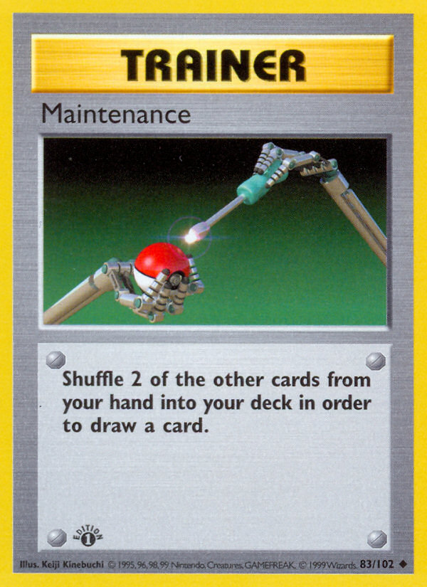 Maintenance (83/102) (Shadowless) [Base Set 1st Edition] Pokémon