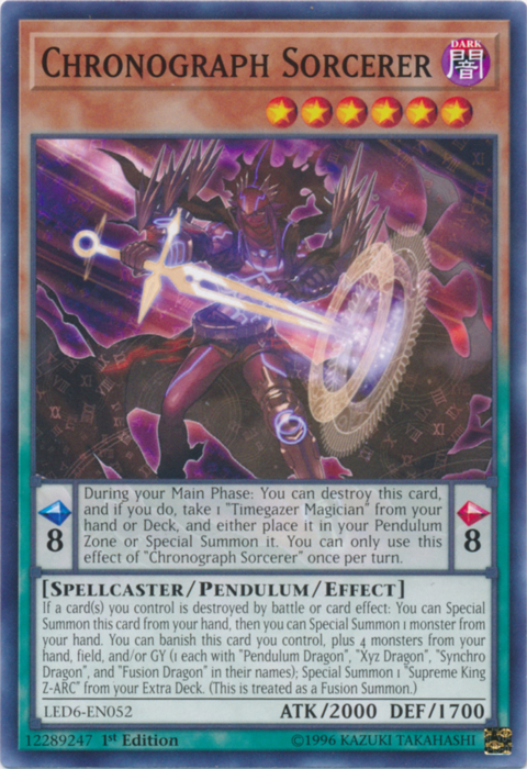 Chronograph Sorcerer [LED6-EN052] Common Yu-Gi-Oh!