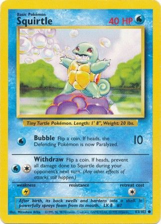 Squirtle (63/102) [Base Set Unlimited] Pokémon