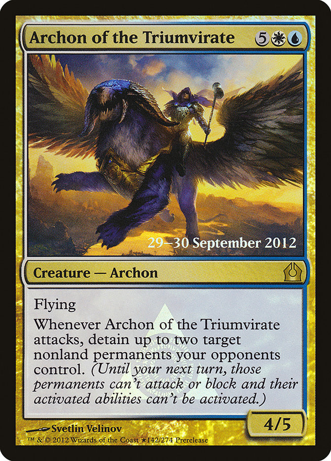 Archon of the Triumvirate [Return to Ravnica Prerelease Promos] Magic: The Gathering