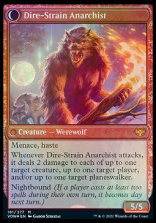 Volatile Arsonist // Dire-Strain Anarchist [Innistrad: Crimson Vow Prerelease Promos] Magic: The Gathering