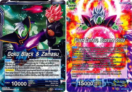 Goku Black & Zamasu // Fused Zamasu, Supreme Strike (BT7-026) [Assault of the Saiyans] Dragon Ball Super