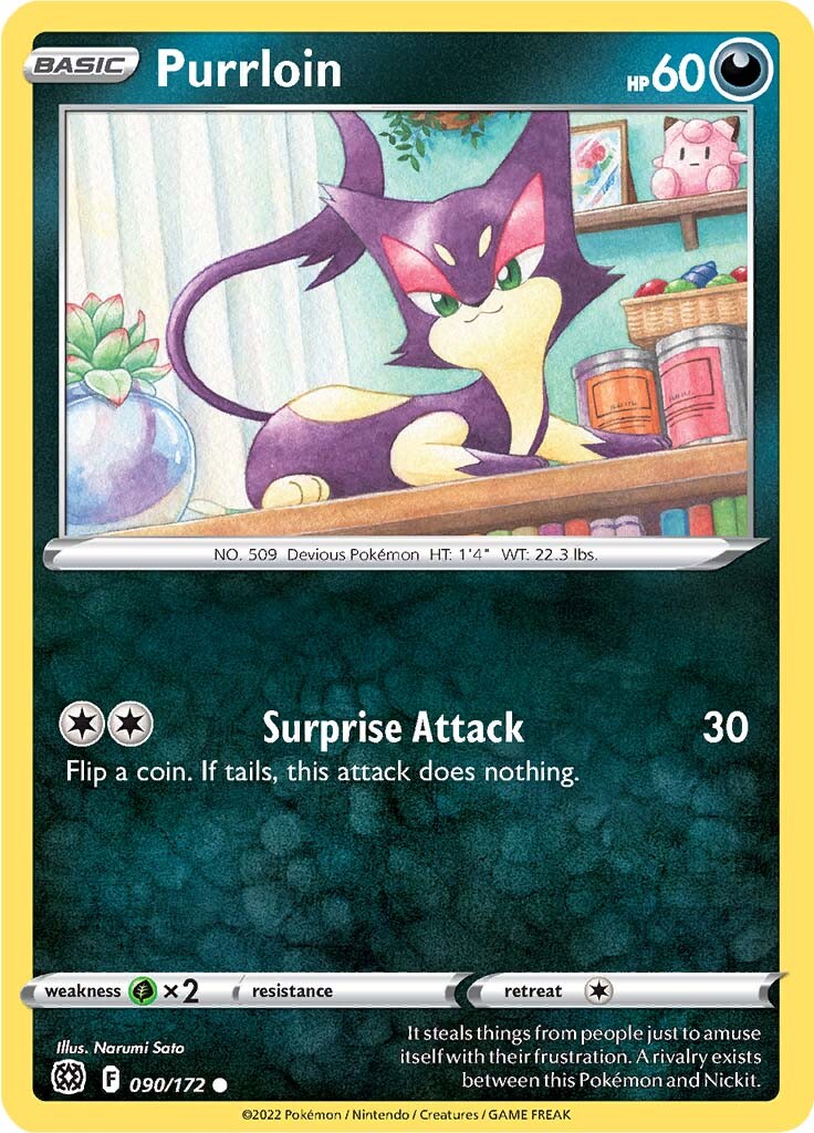 Purrloin (090/172) [Sword & Shield: Brilliant Stars] Pokémon