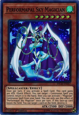 Performapal Sky Magician [INCH-EN047] Super Rare Yu-Gi-Oh!