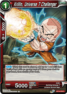 Krillin, Universe 7 Challenger (BT14-009) [Cross Spirits] Dragon Ball Super