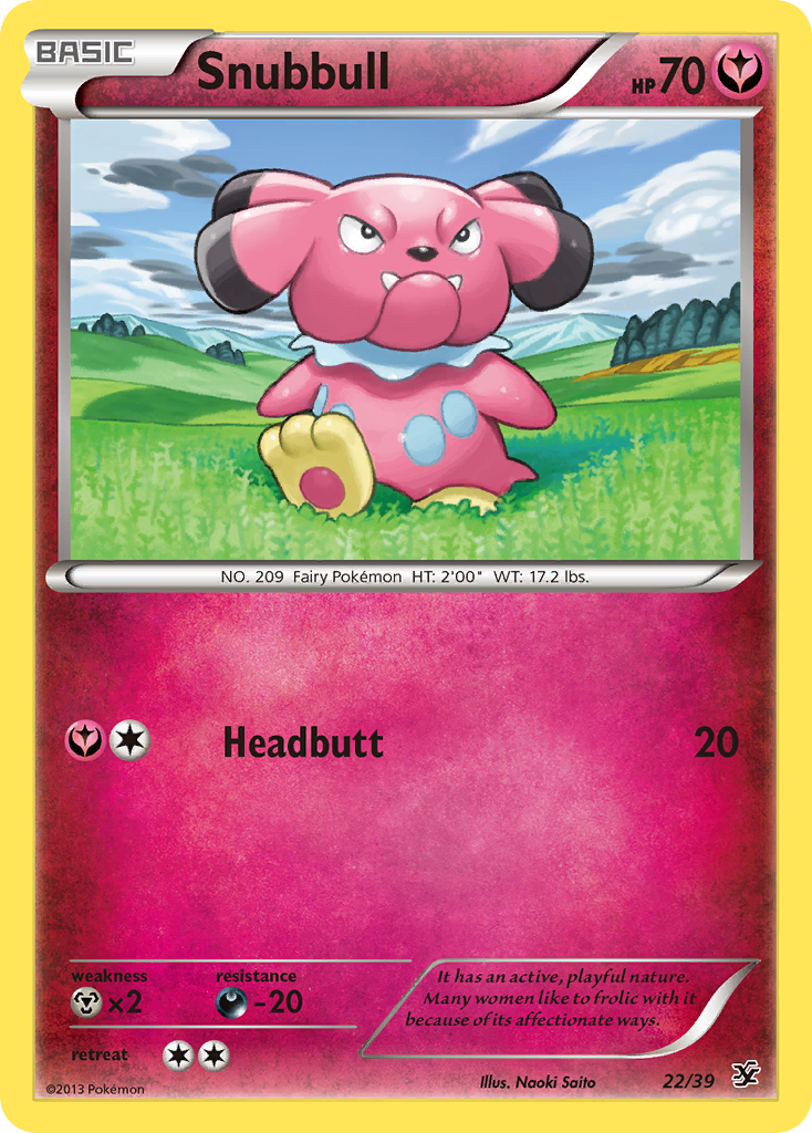 Snubbull (22/39) [XY: Kalos Starter Set] Pokémon