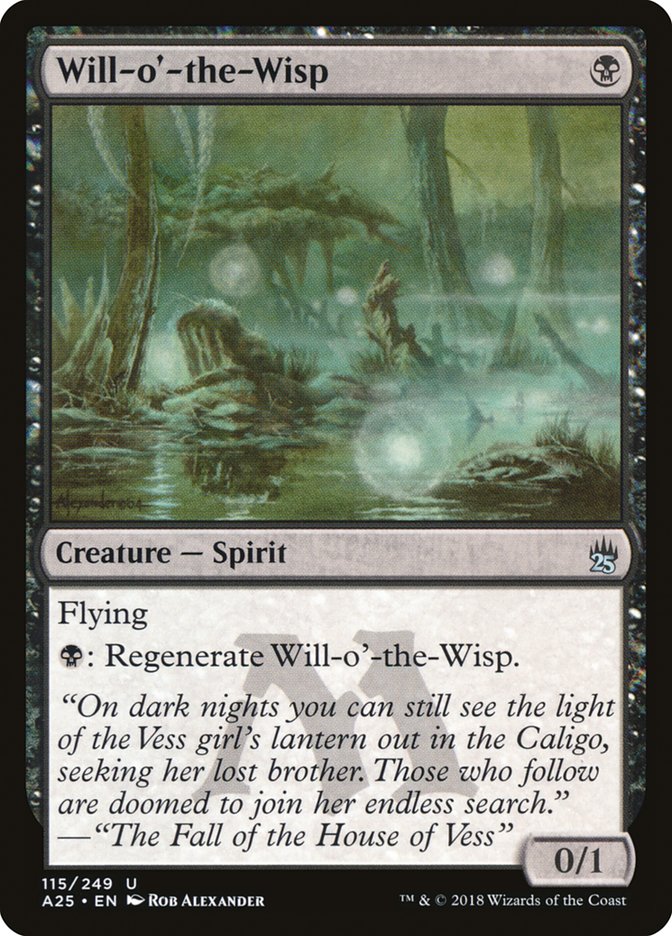 Will-o'-the-Wisp [Masters 25] Magic: The Gathering