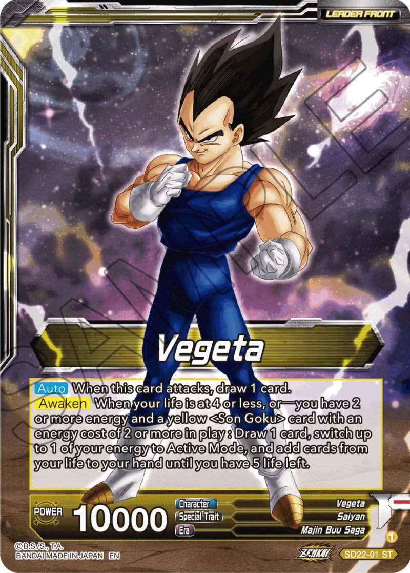 Vegeta // SS Vegeta, Fighting Instincts (Starter Deck Exclusive) (SD22-01) [Power Absorbed] Dragon Ball Super